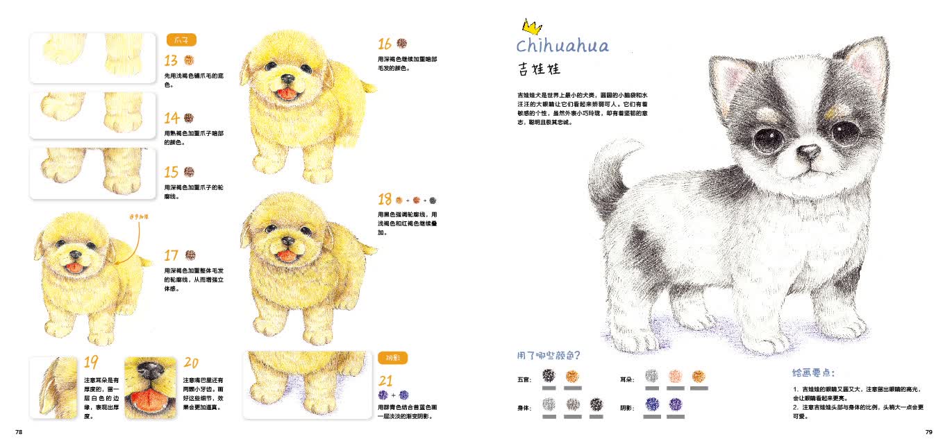 二手呆萌小动物画起来绘森活色铅笔彩铅自学教程喵星人小兔子猫咪可爱